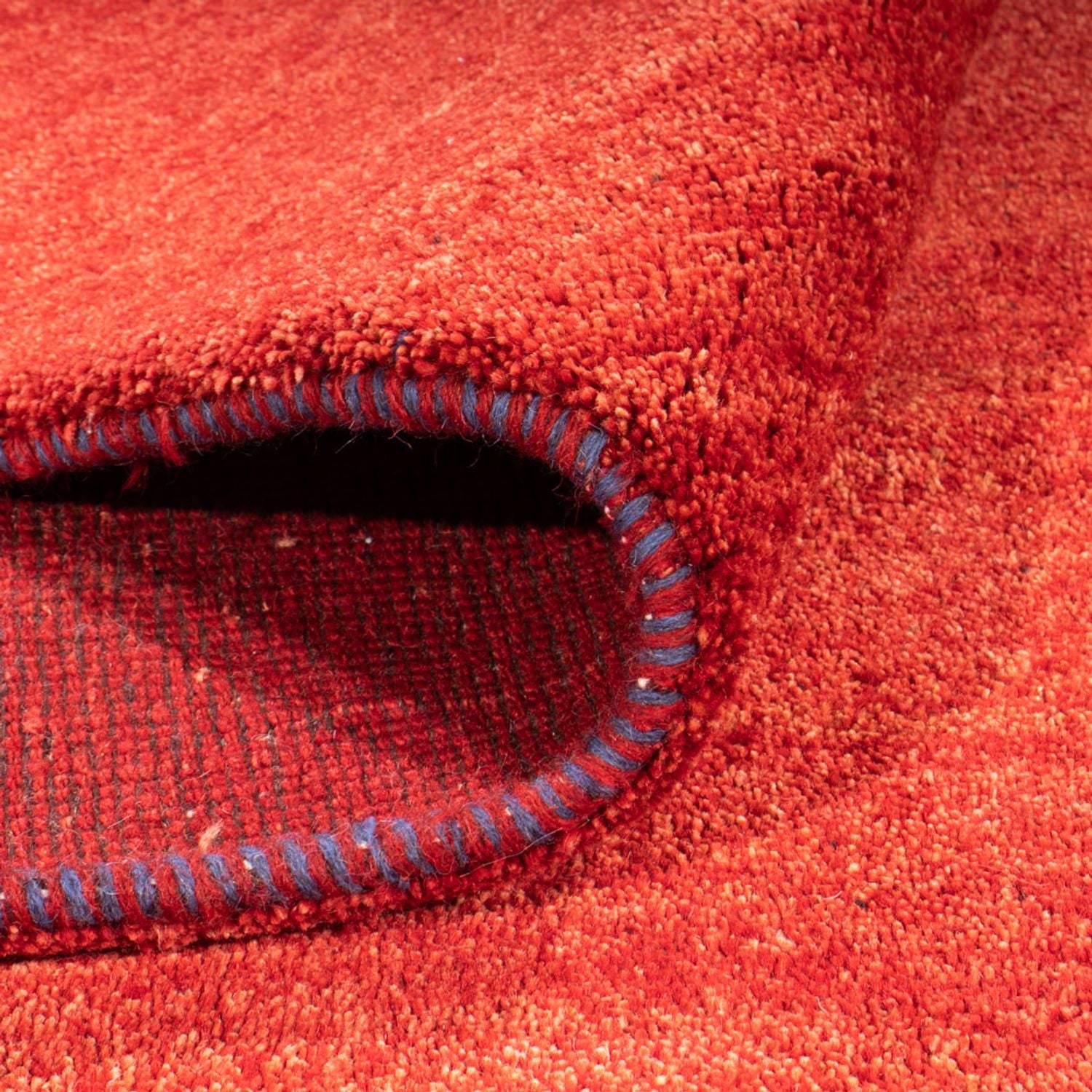 Alfombra Gabbeh - Loribaft Persa - 406 x 300 cm - rojo oscuro
