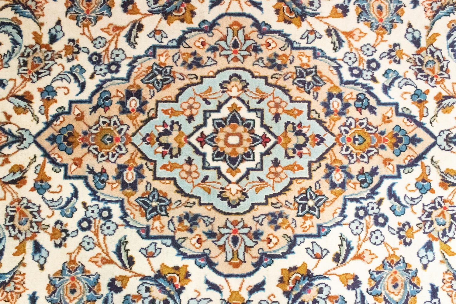 Alfombra persa - Keshan - 309 x 195 cm - azul