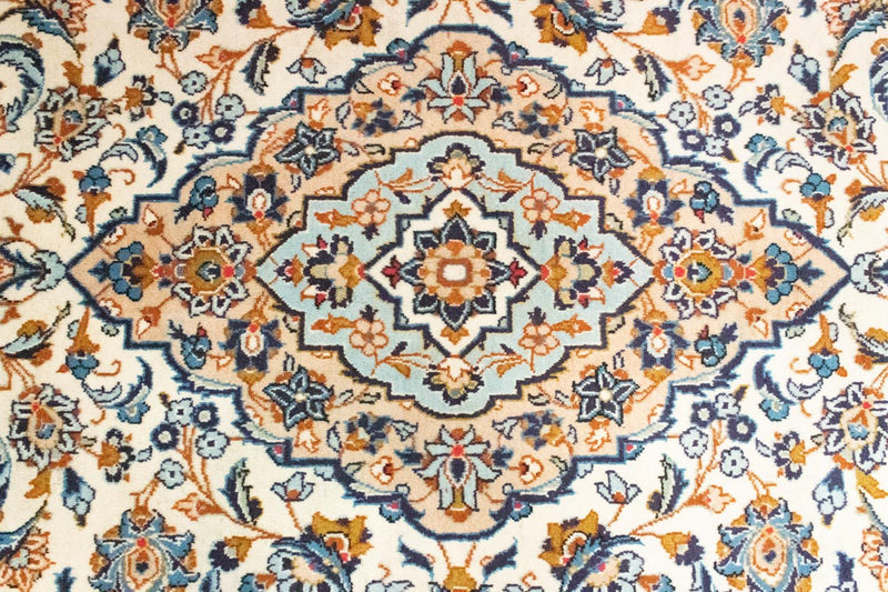Alfombra persa - Keshan - 309 x 195 cm - azul