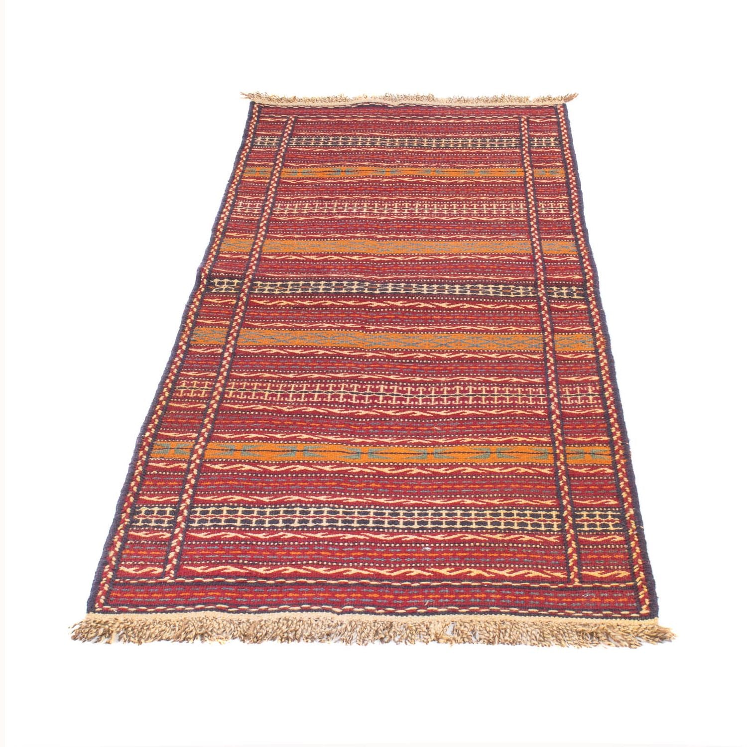 Alfombra de pasillo Alfombra Kelim - Oriental - 200 x 70 cm - multicolor