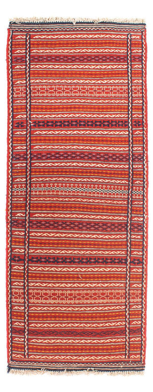 Alfombra de pasillo Alfombra Kelim - Oriental - 200 x 70 cm - multicolor
