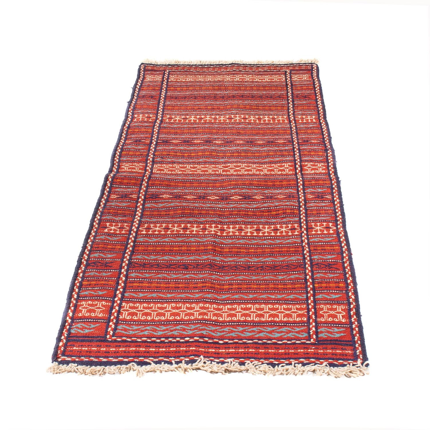 Alfombra de pasillo Alfombra Kelim - Oriental - 200 x 70 cm - multicolor