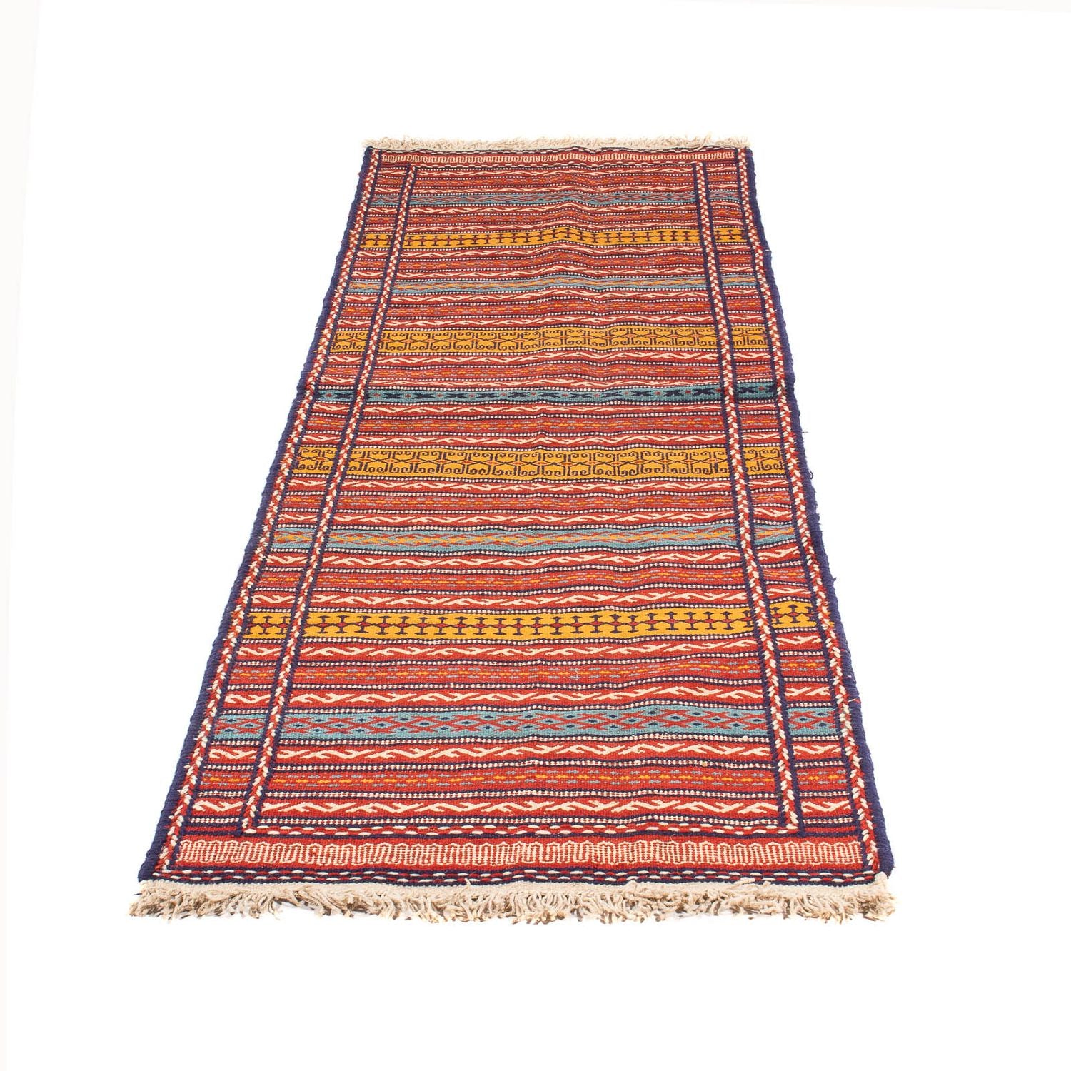 Alfombra de pasillo Alfombra Kelim - Oriental - 200 x 70 cm - multicolor