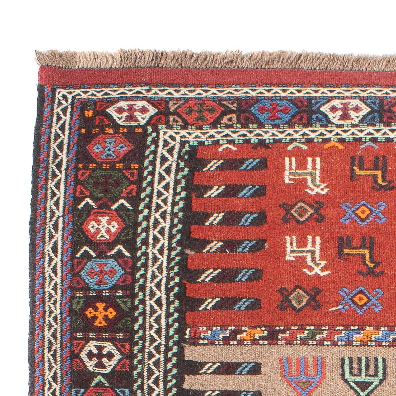 Alfombra de pasillo Alfombra Kelim - Oriental - 200 x 100 cm - multicolor