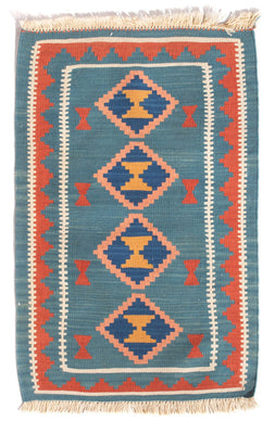 Alfombra Kelim - Oriental - 96 x 63 cm - multicolor