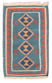 Alfombra Kelim - Oriental - 96 x 63 cm - multicolor