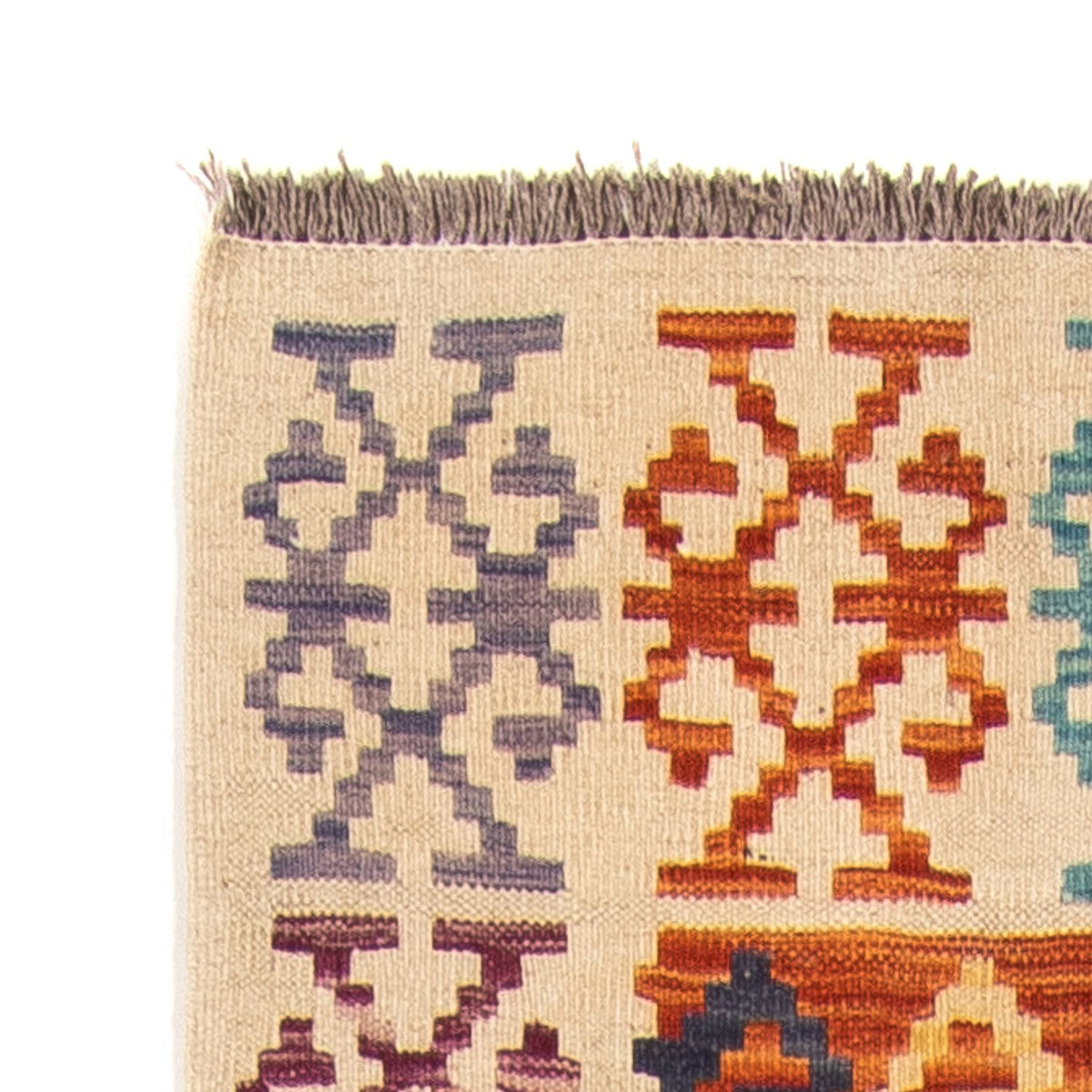 Alfombra de pasillo Alfombra Kelim - Splash - 302 x 83 cm - multicolor