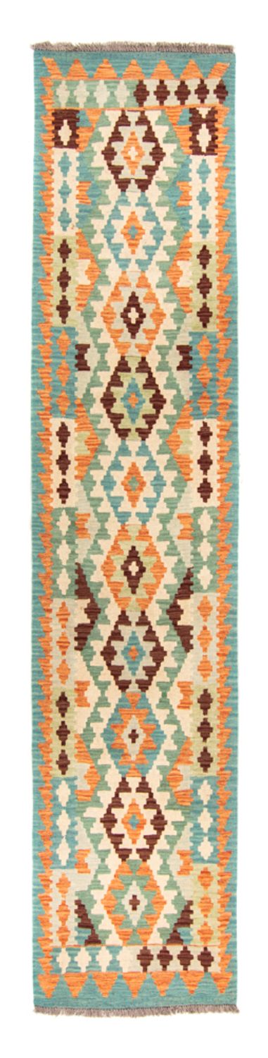 Alfombra de pasillo Alfombra Kelim - Splash - 304 x 75 cm - multicolor