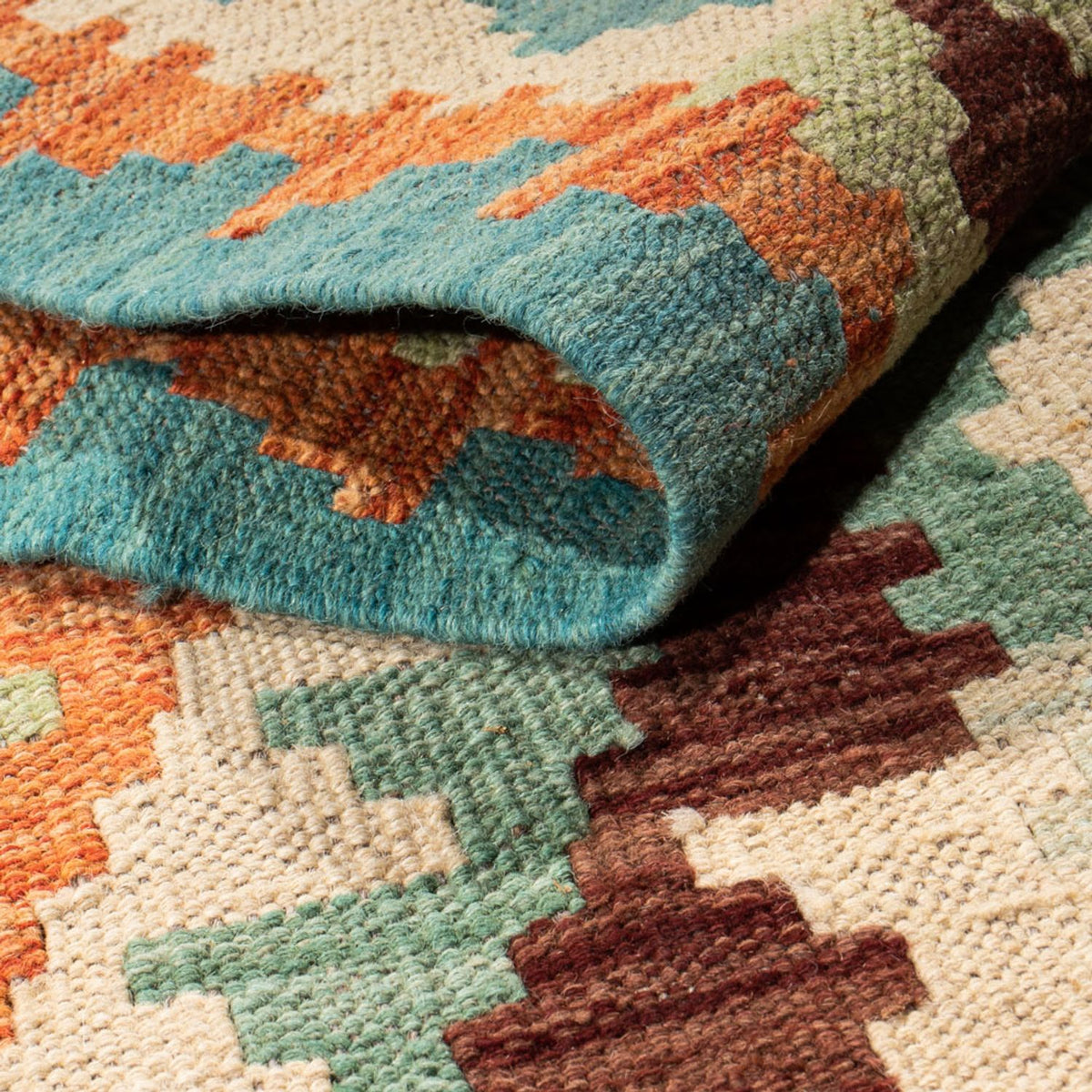 Alfombra de pasillo Alfombra Kelim - Splash - 304 x 75 cm - multicolor