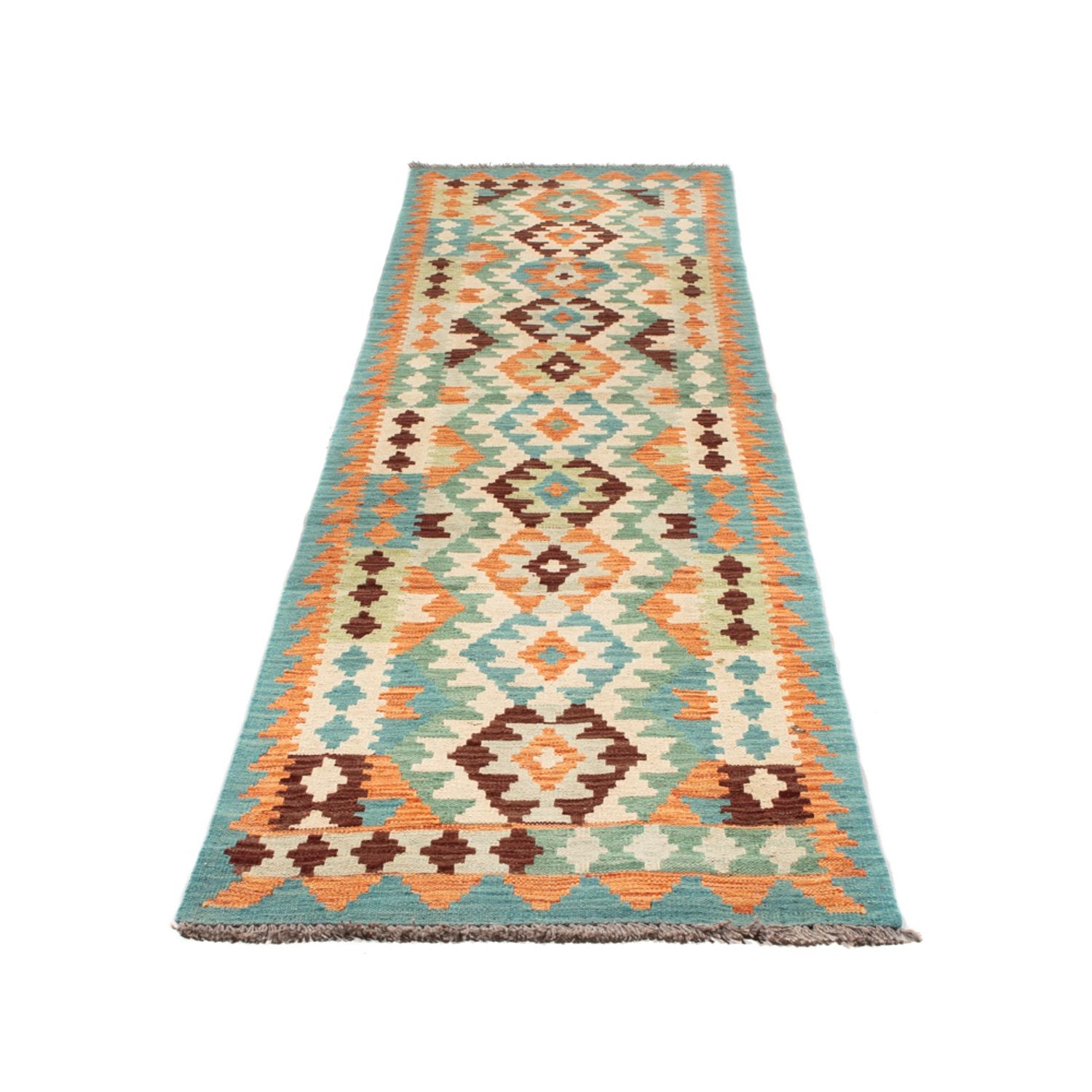 Alfombra de pasillo Alfombra Kelim - Splash - 304 x 75 cm - multicolor