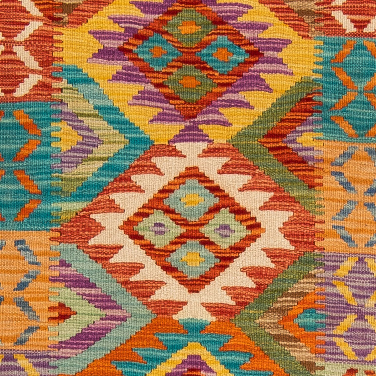 Alfombra de pasillo Alfombra Kelim - Splash - 210 x 83 cm - multicolor