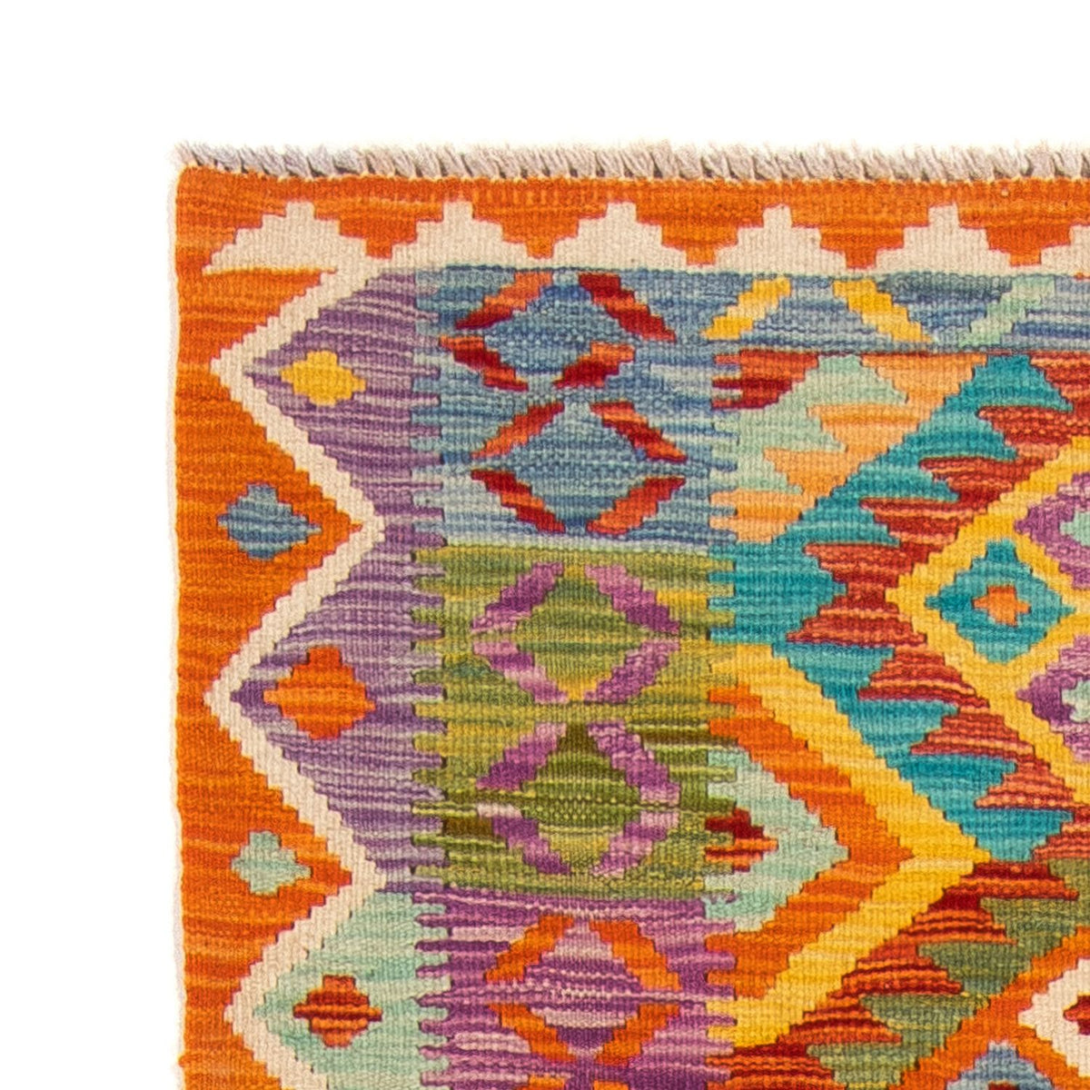 Alfombra de pasillo Alfombra Kelim - Splash - 210 x 83 cm - multicolor