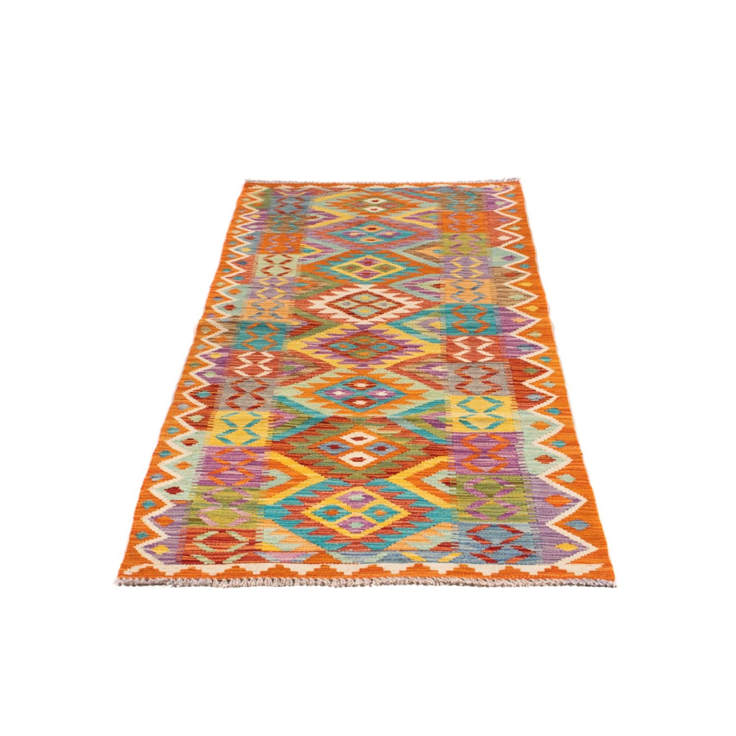 Alfombra de pasillo Alfombra Kelim - Splash - 210 x 83 cm - multicolor