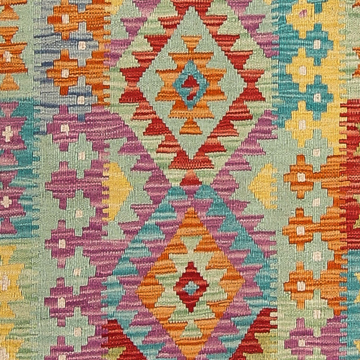 Alfombra de pasillo Alfombra Kelim - Splash - 309 x 84 cm - multicolor