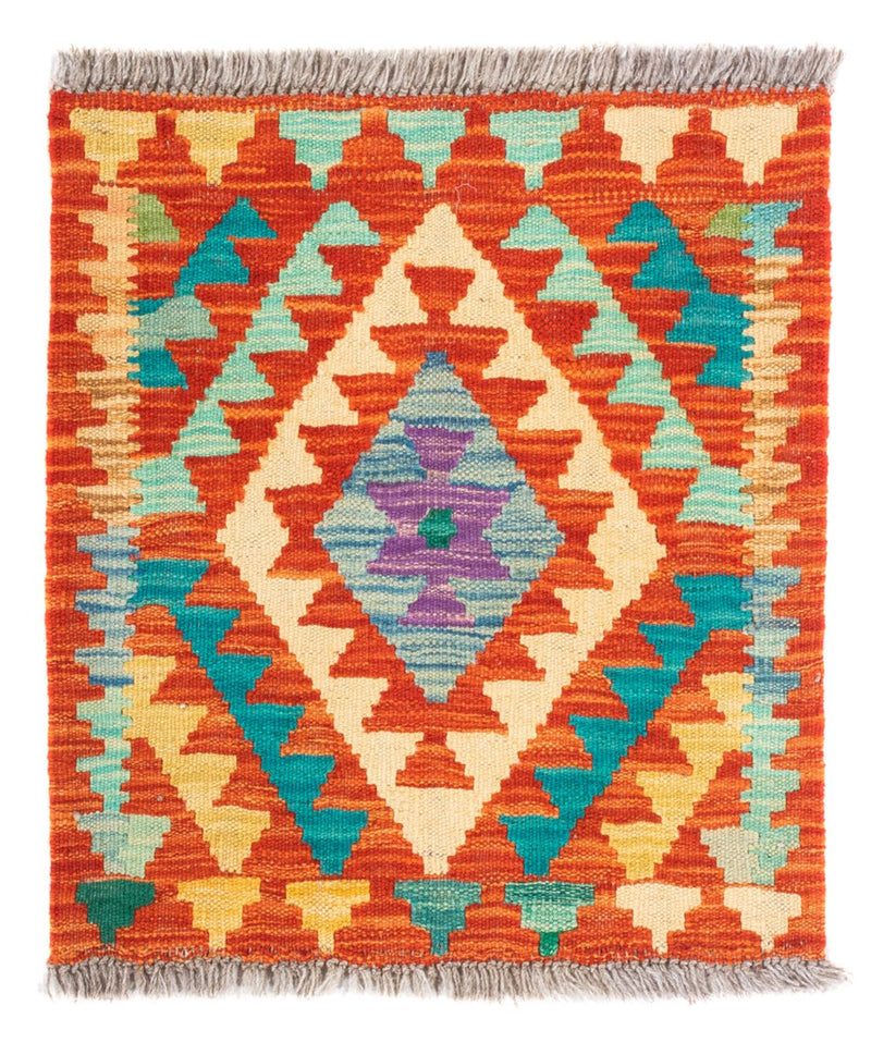 Alfombra Kelim - Splash cuadrado  - 52 x 50 cm - multicolor