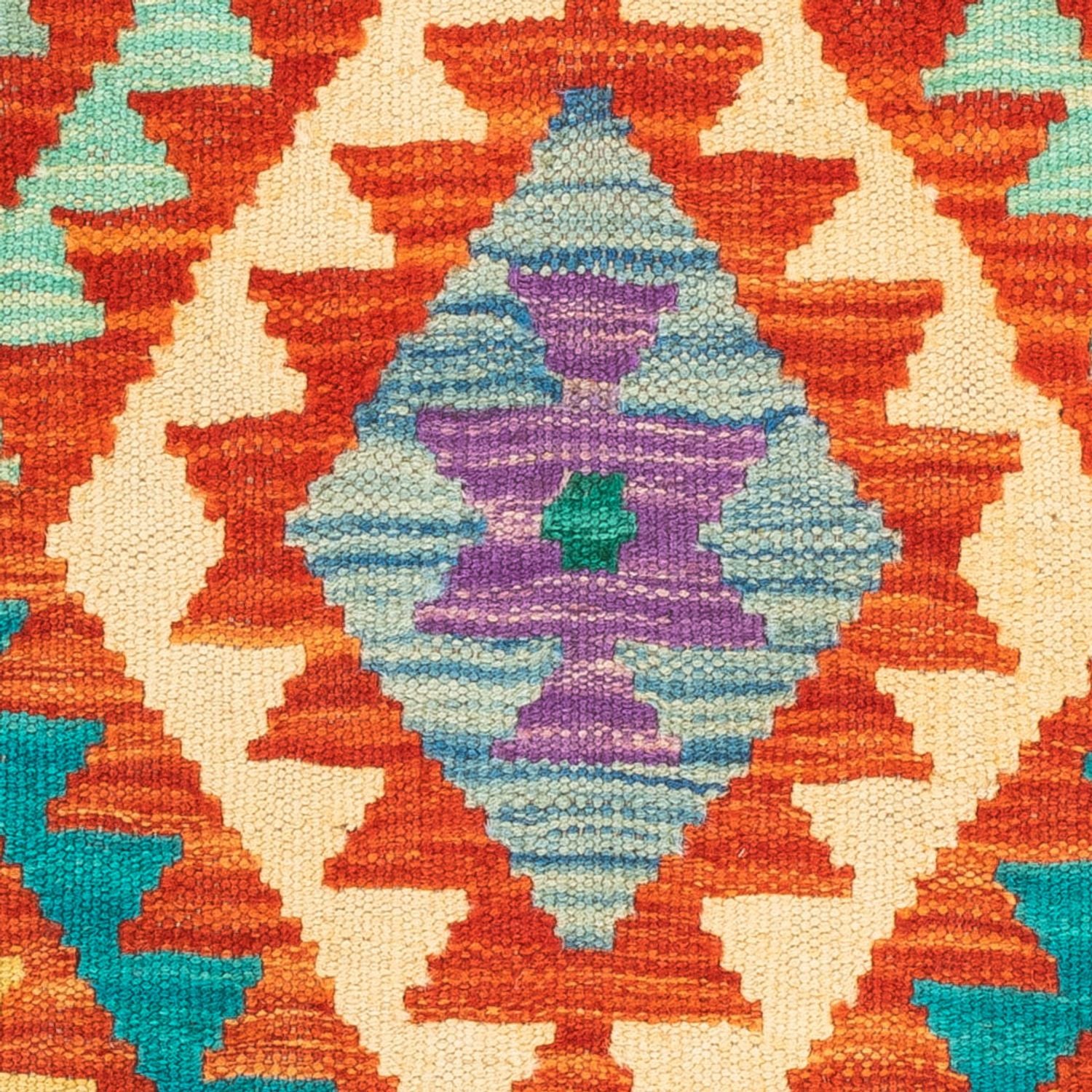 Alfombra Kelim - Splash cuadrado  - 52 x 50 cm - multicolor