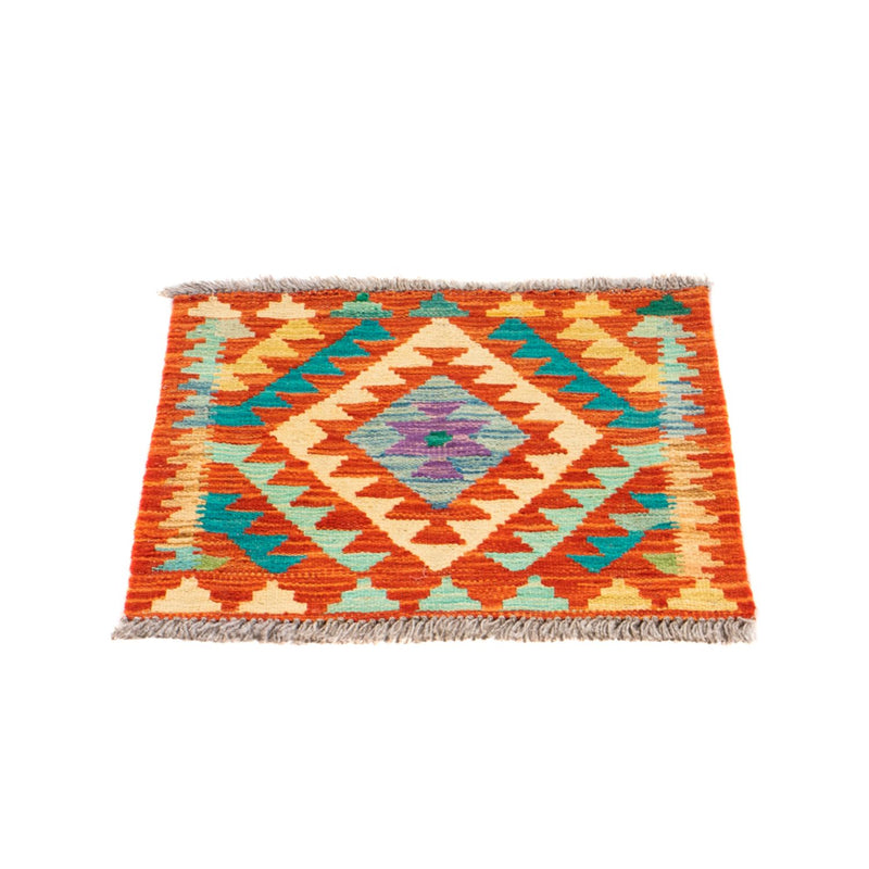 Alfombra Kelim - Splash cuadrado  - 52 x 50 cm - multicolor