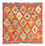 Alfombra Kelim - Splash cuadrado  - 52 x 50 cm - multicolor