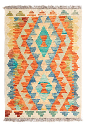 Alfombra Kelim - Splash - 89 x 63 cm - multicolor