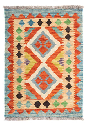 Alfombra Kelim - Splash - 89 x 63 cm - multicolor