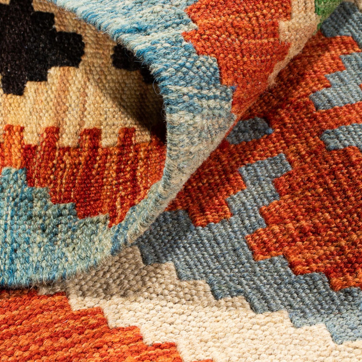 Alfombra Kelim - Splash - 89 x 63 cm - multicolor