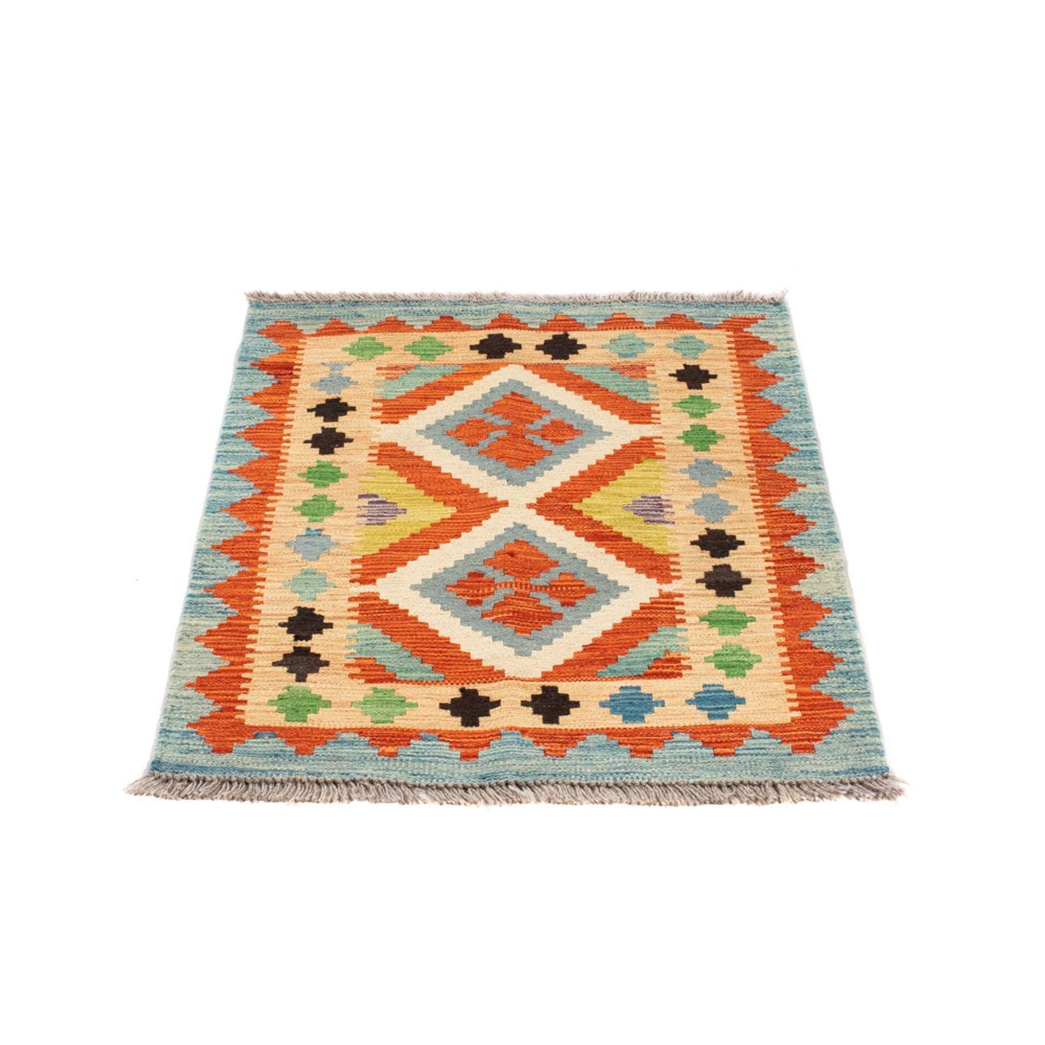 Alfombra Kelim - Splash - 89 x 63 cm - multicolor