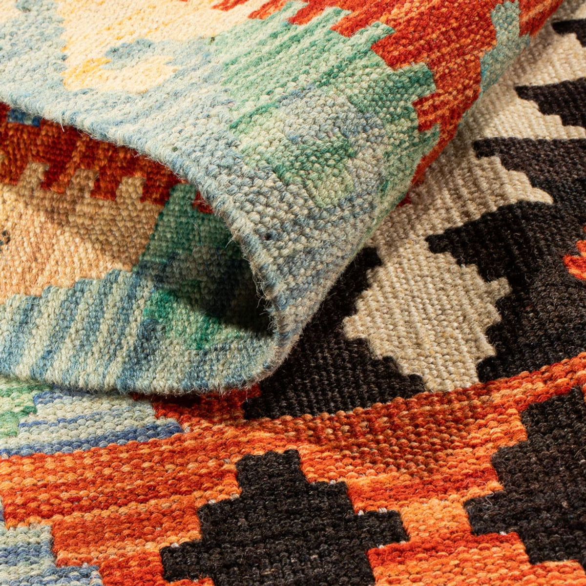 Alfombra Kelim - Splash - 89 x 63 cm - multicolor