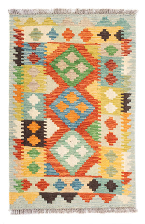 Alfombra Kelim - Splash - 89 x 63 cm - multicolor
