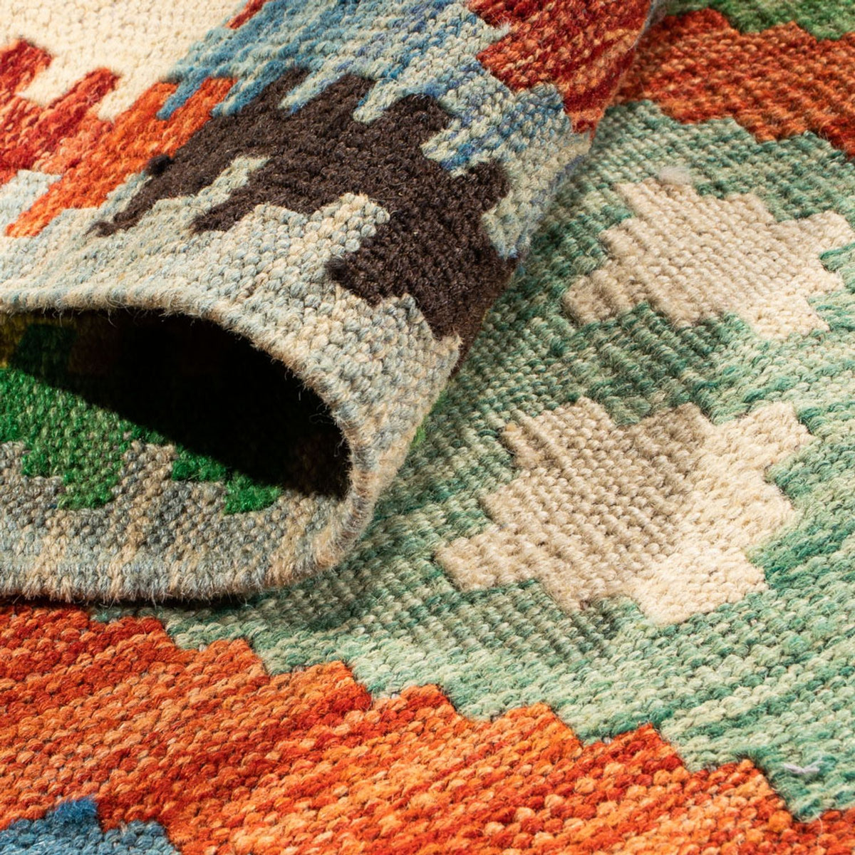 Alfombra Kelim - Splash - 89 x 63 cm - multicolor