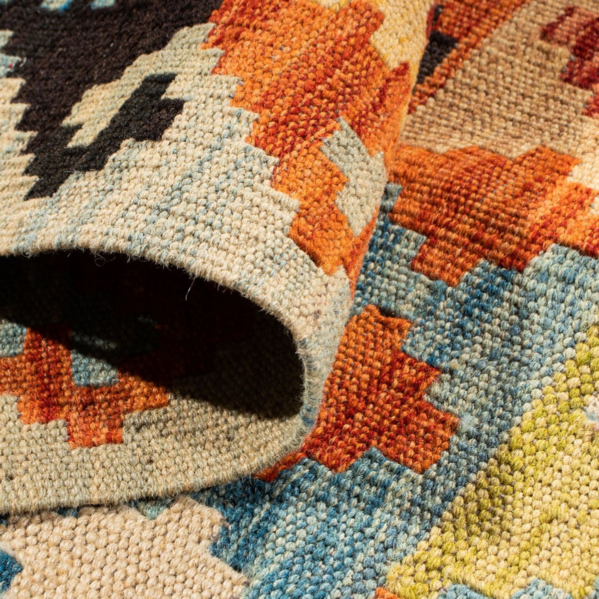 Alfombra Kelim - Splash - 89 x 63 cm - multicolor