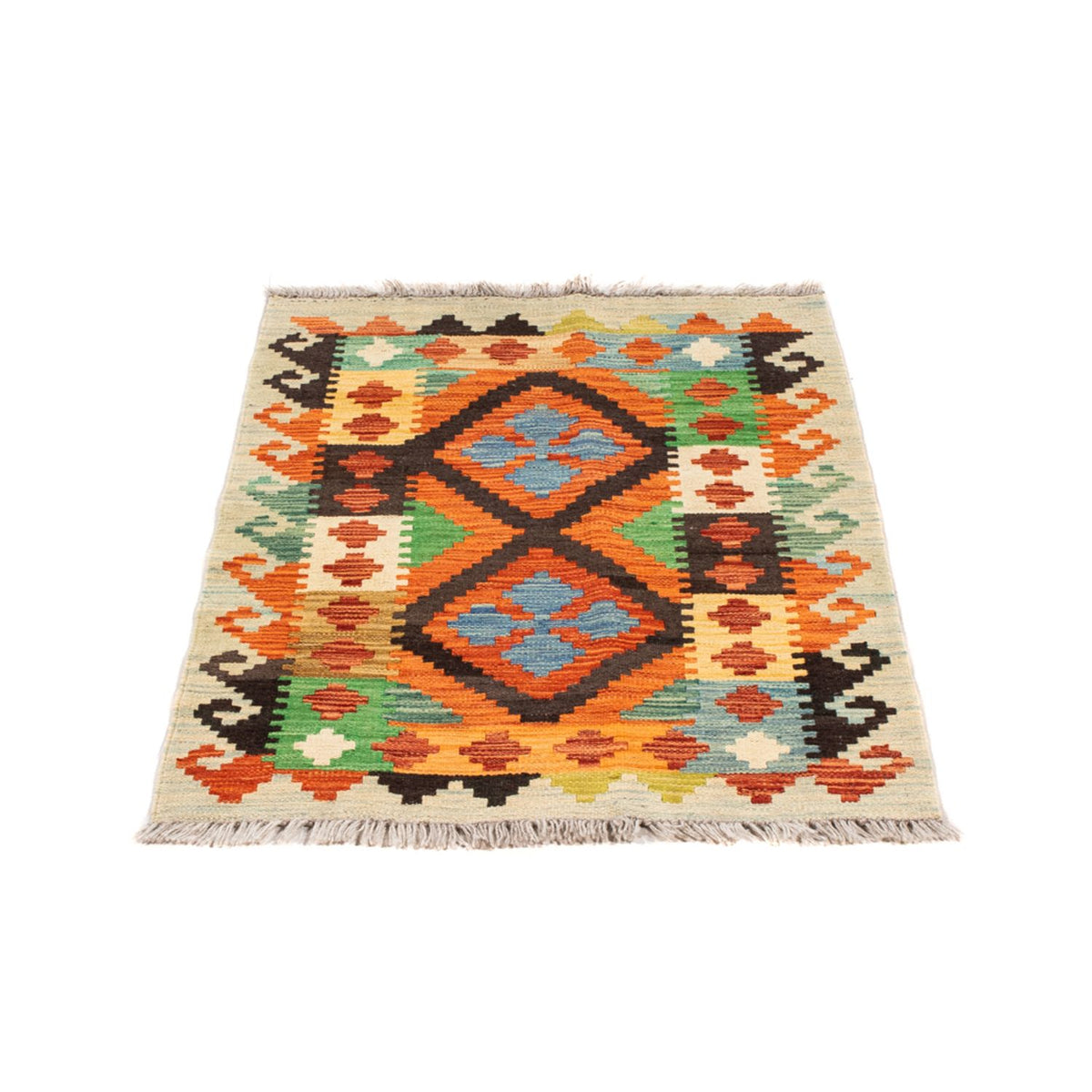 Alfombra Kelim - Splash - 89 x 63 cm - multicolor