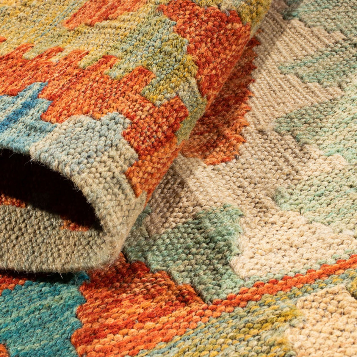 Alfombra Kelim - Splash - 89 x 63 cm - multicolor