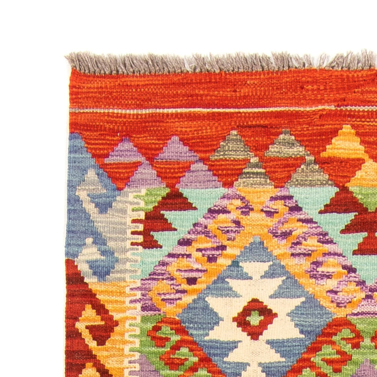 Alfombra de pasillo Alfombra Kelim - Splash - 204 x 79 cm - multicolor