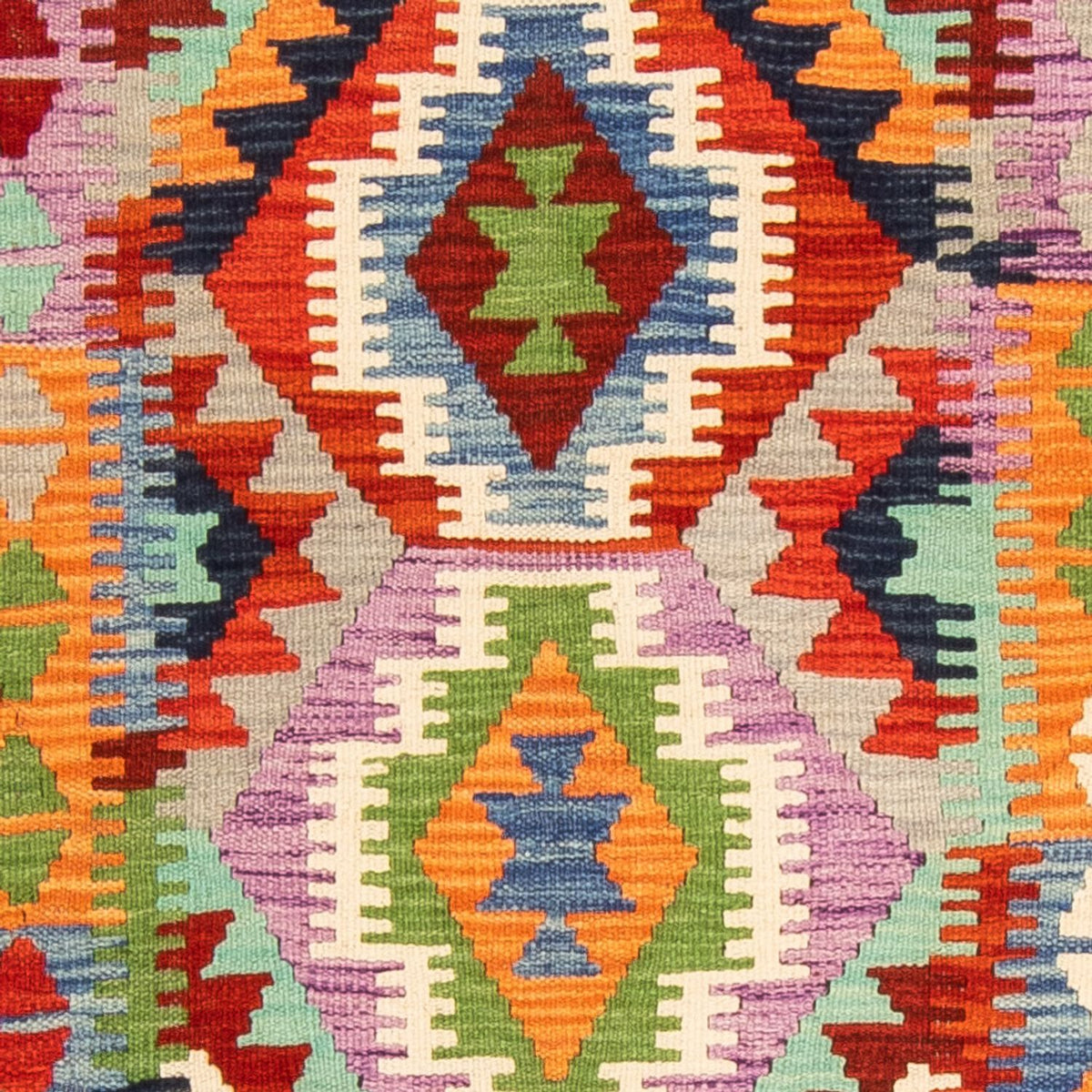 Alfombra de pasillo Alfombra Kelim - Splash - 208 x 86 cm - multicolor