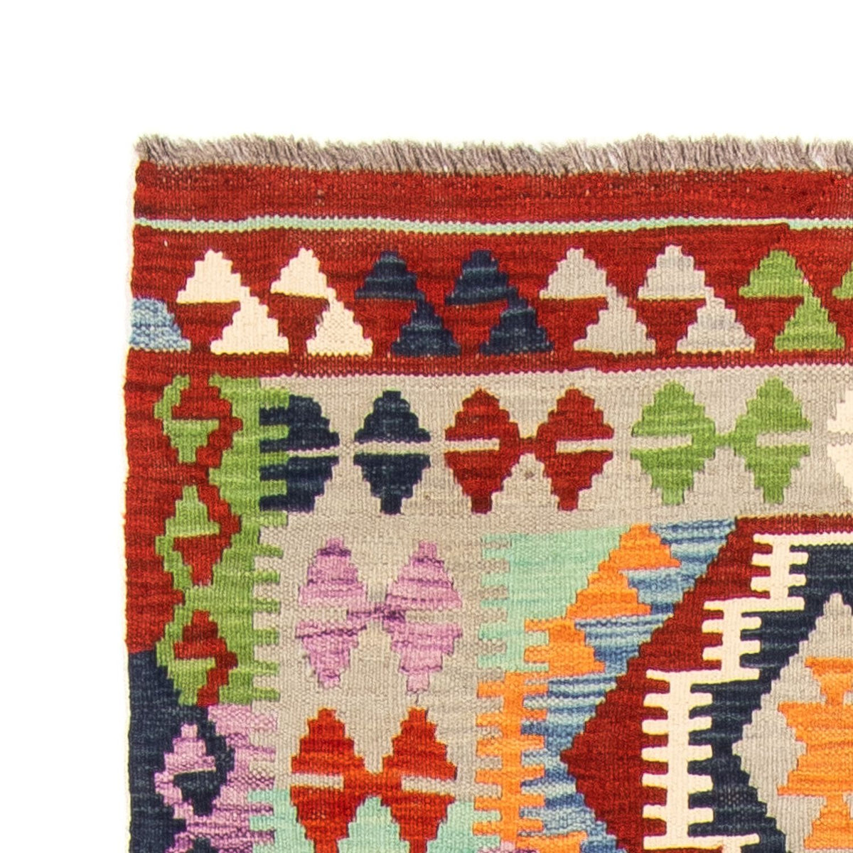 Alfombra de pasillo Alfombra Kelim - Splash - 208 x 86 cm - multicolor