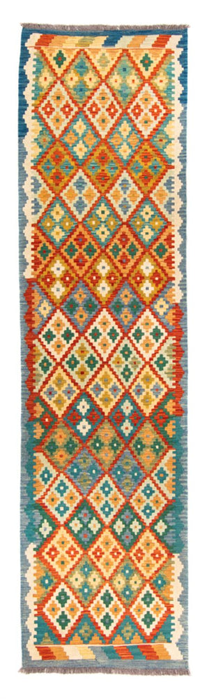 Alfombra de pasillo Alfombra Kelim - Splash - 297 x 80 cm - multicolor