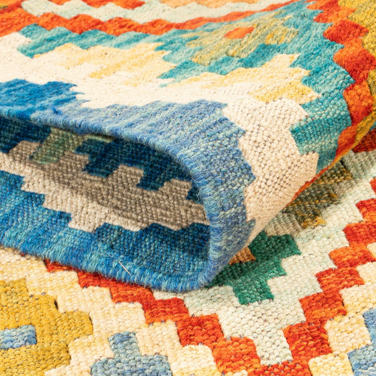 Alfombra de pasillo Alfombra Kelim - Splash - 297 x 80 cm - multicolor