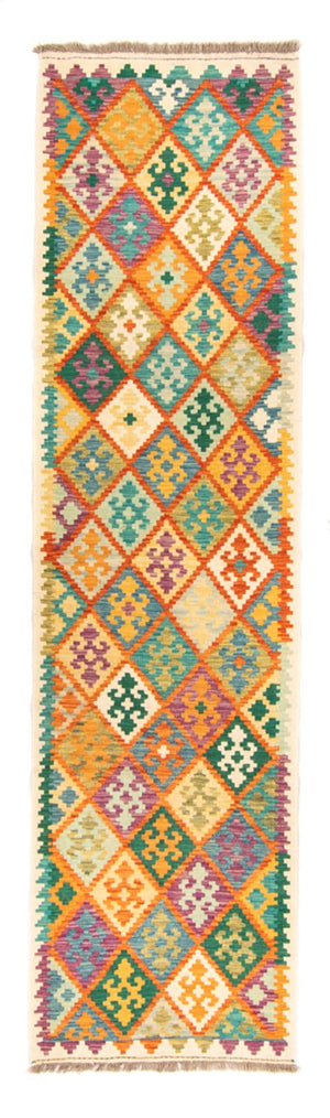 Alfombra de pasillo Alfombra Kelim - Splash - 297 x 86 cm - multicolor