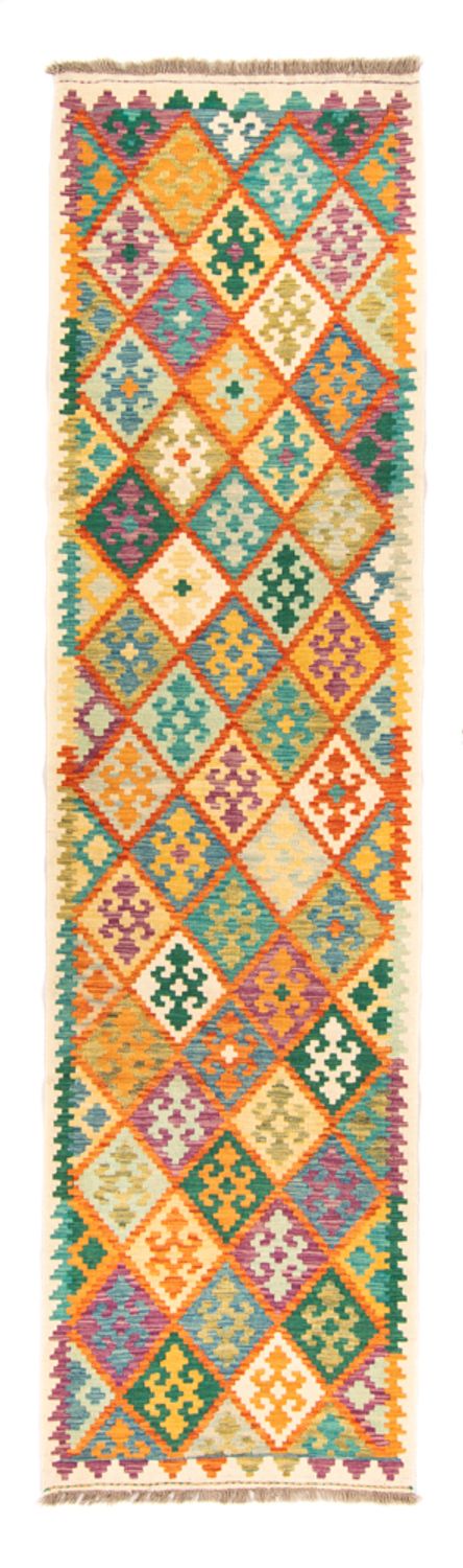 Alfombra de pasillo Alfombra Kelim - Splash - 297 x 86 cm - multicolor
