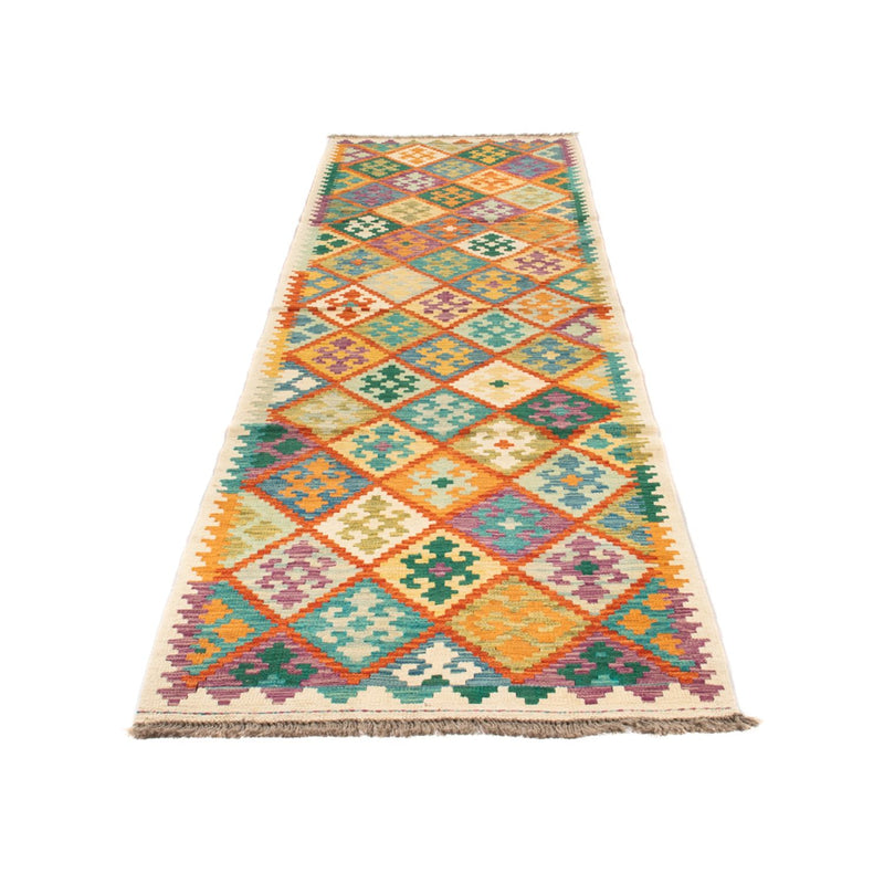 Alfombra de pasillo Alfombra Kelim - Splash - 297 x 86 cm - multicolor