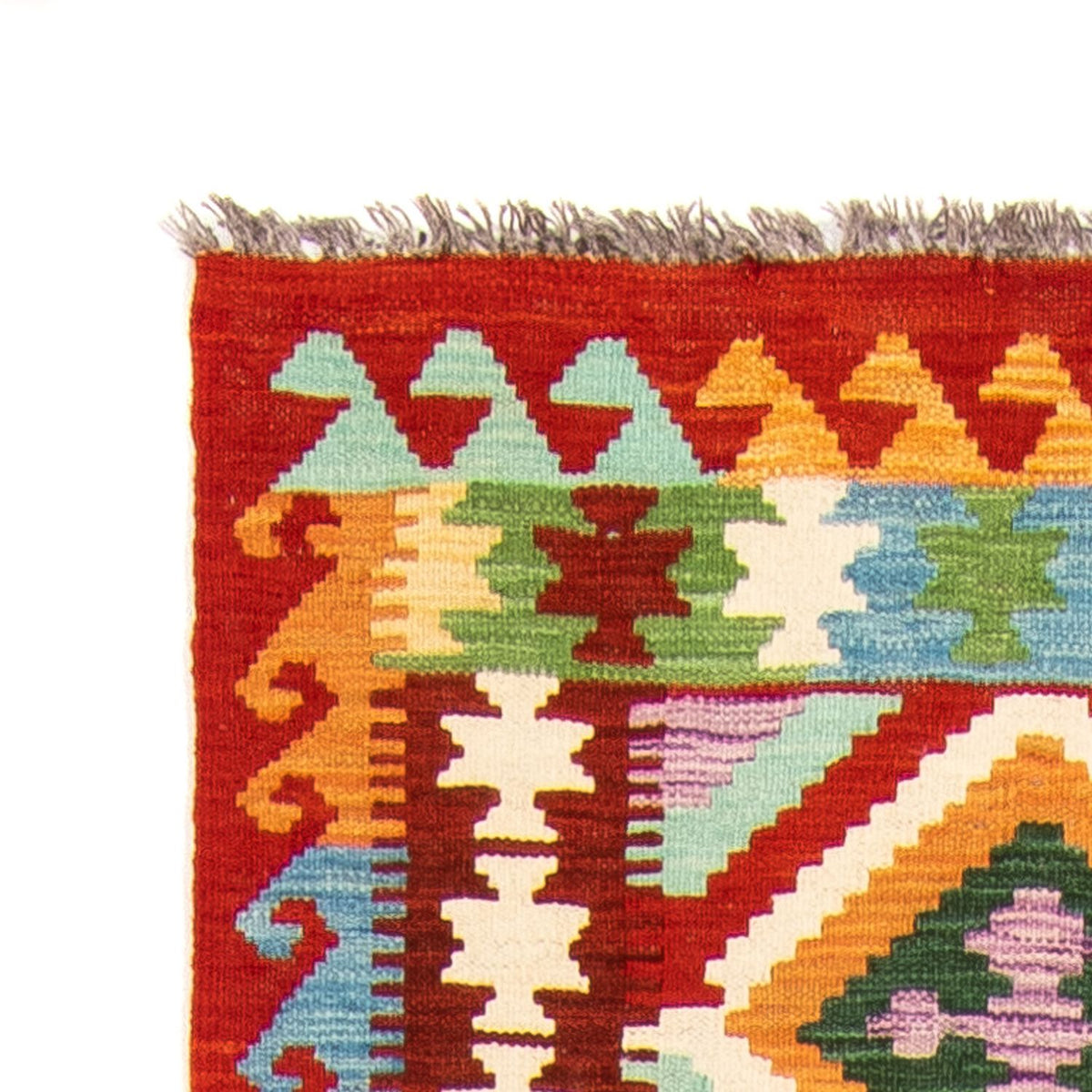 Alfombra de pasillo Alfombra Kelim - Splash - 292 x 80 cm - multicolor