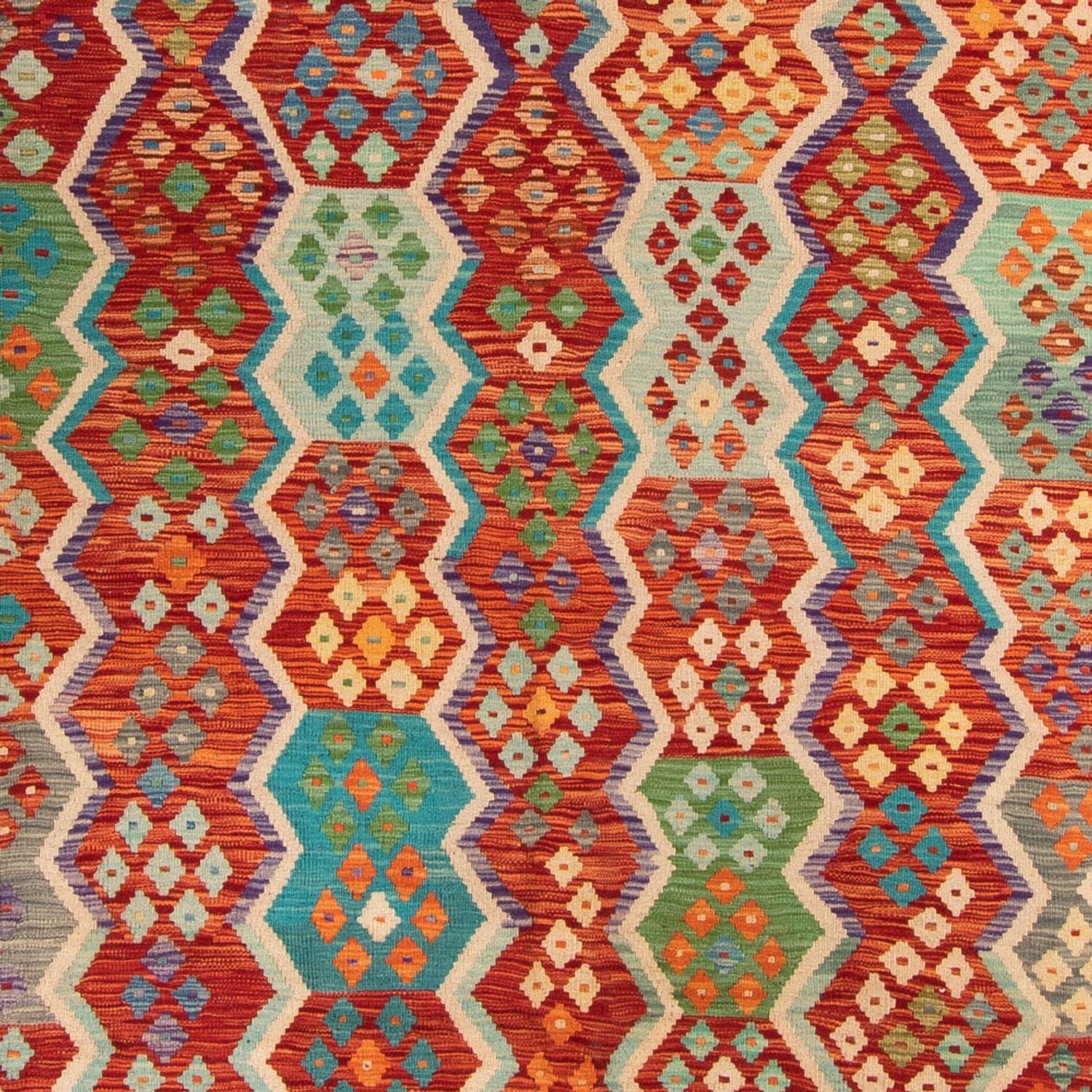 Alfombra Kelim - Splash - 359 x 247 cm - multicolor
