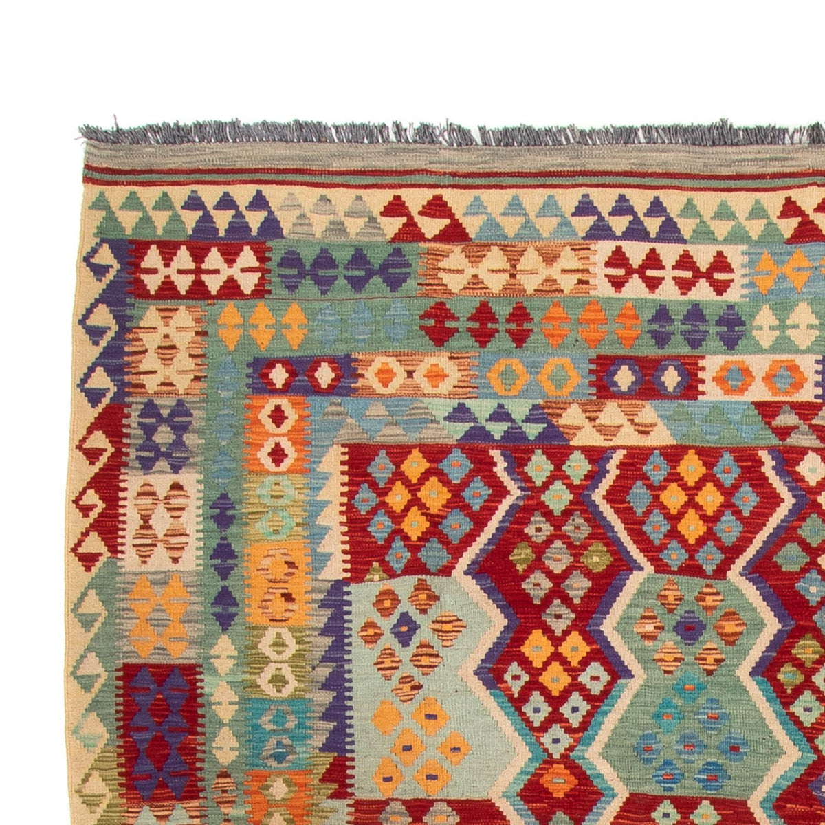 Alfombra Kelim - Splash - 359 x 247 cm - multicolor