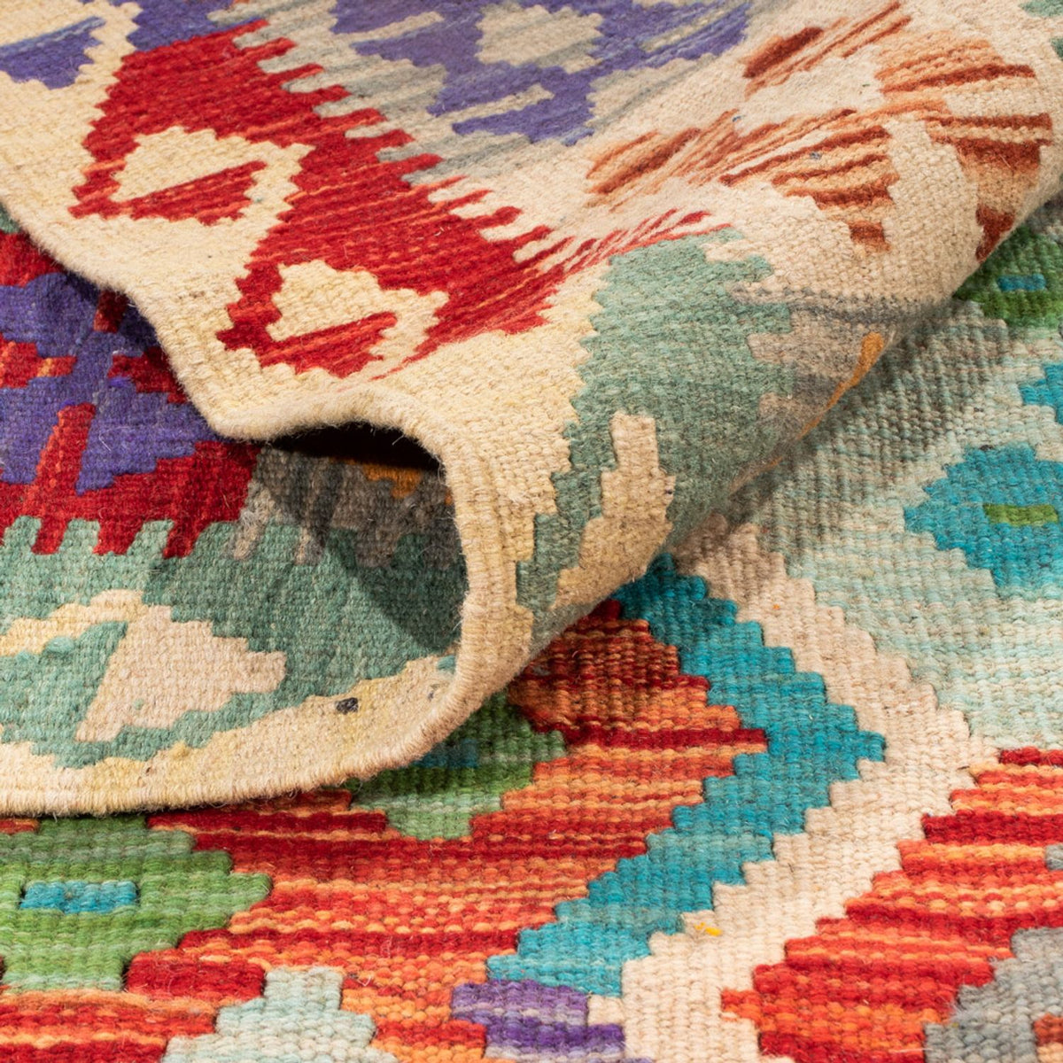 Alfombra Kelim - Splash - 359 x 247 cm - multicolor