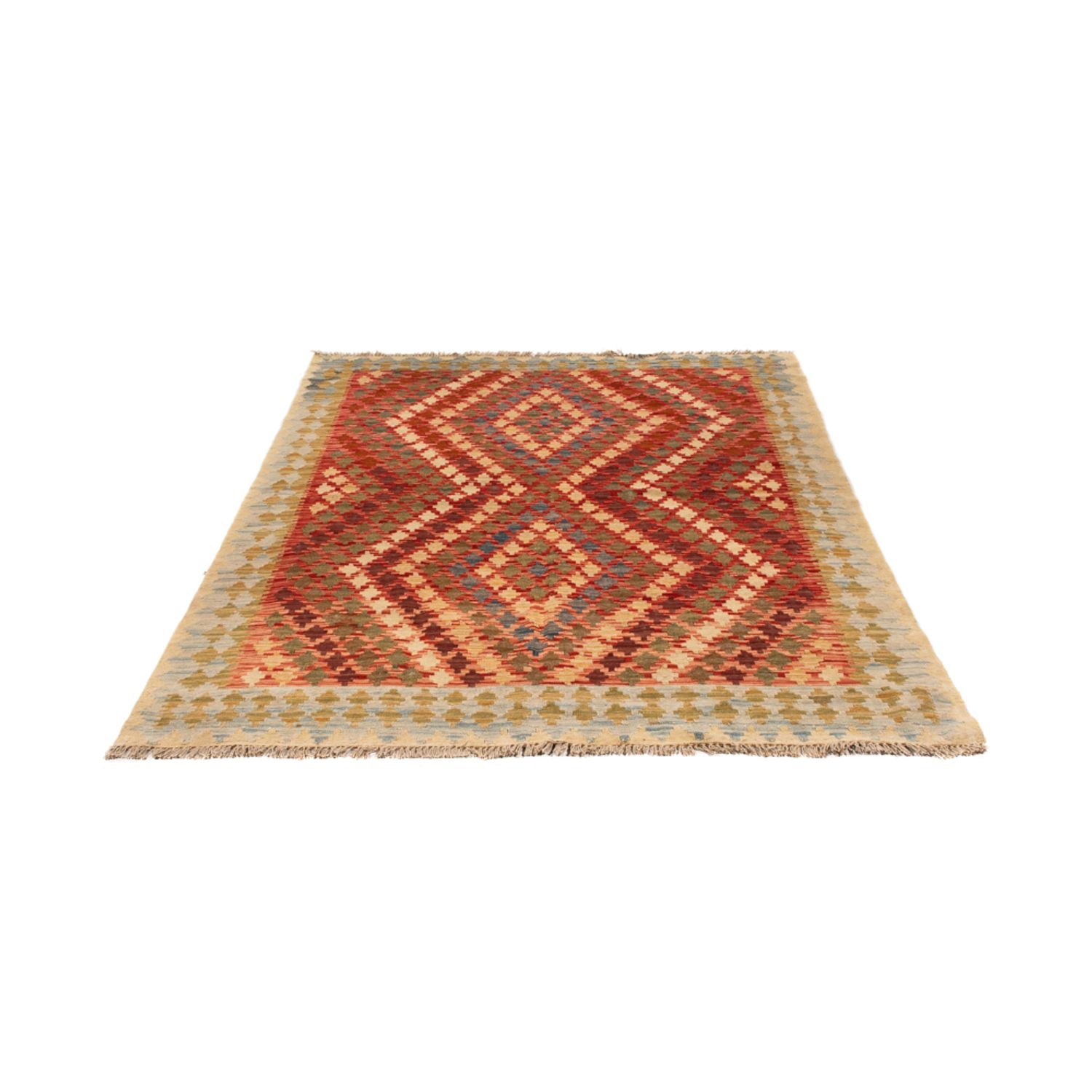 Alfombra Kelim - Splash - 193 x 148 cm - multicolor
