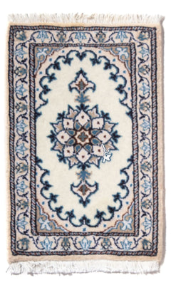Alfombra persa - Nain - 60 x 40 cm - crema
