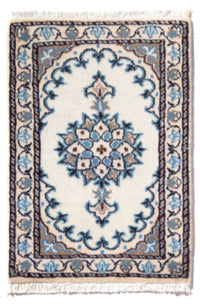 Alfombra persa - Nain - 60 x 40 cm - crema