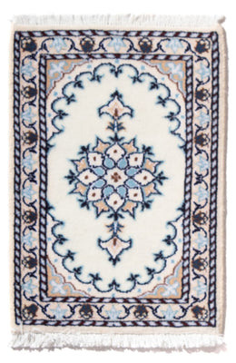 Alfombra persa - Nain - 60 x 40 cm - azul claro