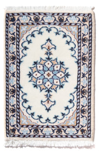 Alfombra persa - Nain - 60 x 40 cm - azul claro