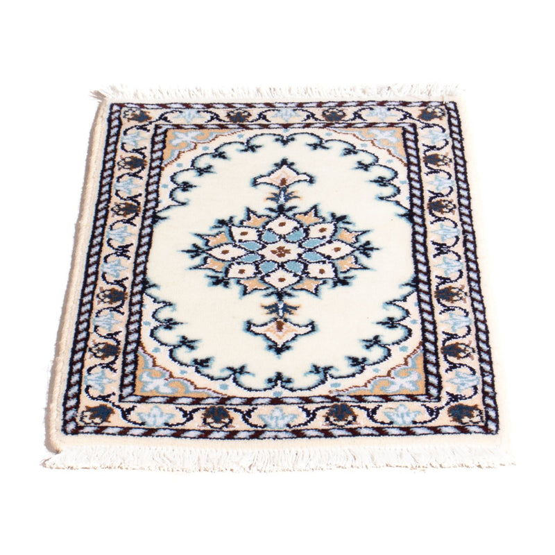 Alfombra persa - Nain - 60 x 40 cm - azul claro